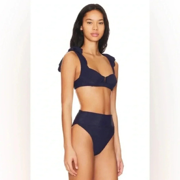 Beach Riot Blair Bikini Top in Navy Small B1483 - Picture 2 of 6